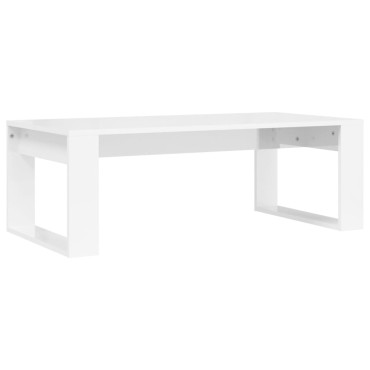 vidaXL Τραπεζάκι Σαλονιού Γυαλ. Λευκό 102x50x35cm Επεξεργ. Ξύλο 1 τεμ.