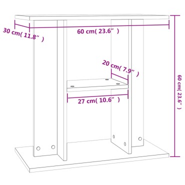 vidaXL Βάση Ενυδρείου Γκρι Sonoma 60x30x60 εκ. από Επεξεργασμένο Ξύλο