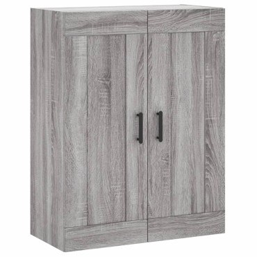 vidaXL Ντουλάπι Επιτοίχιο Γκρι Sonoma 69,5x34x90cm Επεξεργ. Ξύλο 1 τεμ.