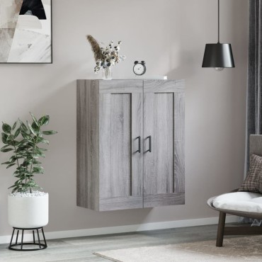vidaXL Ντουλάπι Επιτοίχιο Γκρι Sonoma 69,5x34x90cm Επεξεργ. Ξύλο 1 τεμ.