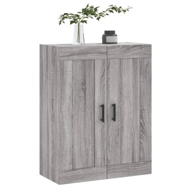 vidaXL Ντουλάπι Επιτοίχιο Γκρι Sonoma 69,5x34x90cm Επεξεργ. Ξύλο 1 τεμ.