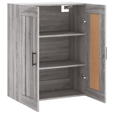 vidaXL Ντουλάπι Επιτοίχιο Γκρι Sonoma 69,5x34x90cm Επεξεργ. Ξύλο 1 τεμ.