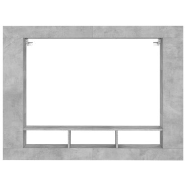 vidaXL Έπιπλο Τηλεόρασης Γκρι Σκυροδέματος 152x22x113cm Επεξ. Ξύλο