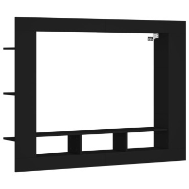 vidaXL Έπιπλο Τηλεόρασης Μαύρο 152x22x113cm από Επεξεργασμένο Ξύλο 1 τεμ.