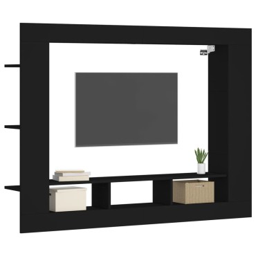 vidaXL Έπιπλο Τηλεόρασης Μαύρο 152x22x113cm από Επεξεργασμένο Ξύλο