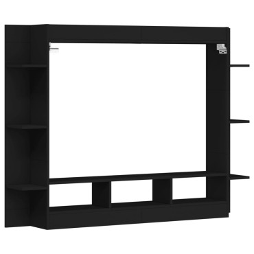 vidaXL Έπιπλο Τηλεόρασης Μαύρο 152x22x113cm από Επεξεργασμένο Ξύλο 1 τεμ.