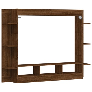 vidaXL Έπιπλο Τηλεόρασης Καφέ Δρυς 152x22x113cm Επεξ. Ξύλο