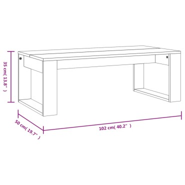 vidaXL Τραπεζάκι Σαλονιού Γκρι Σκυρ. 102x50x35cm Επεξεργ. Ξύλο 1 τεμ.