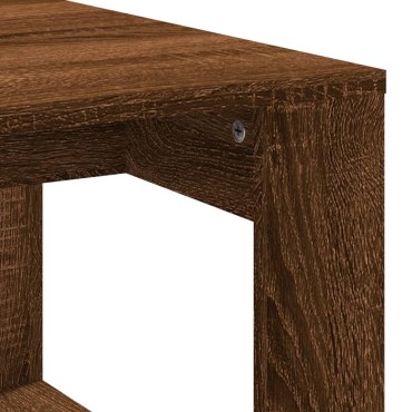 vidaXL Τραπεζάκι Σαλονιού Καφέ Δρυς 102x50x35cm Επεξεργ. Ξύλο 1 τεμ.