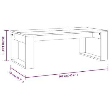 vidaXL Τραπεζάκι Σαλονιού Καφέ Δρυς 102x50x35cm Επεξεργ. Ξύλο 1 τεμ.