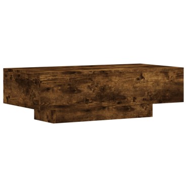 vidaXL Τραπεζάκι Σαλονιού Καπνιστή Δρυς 100x49,5x31cm Επεξεργ. Ξύλο 1 τεμ.