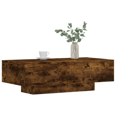 vidaXL Τραπεζάκι Σαλονιού Καπνιστή Δρυς 100x49,5x31cm Επεξεργ. Ξύλο 1 τεμ.