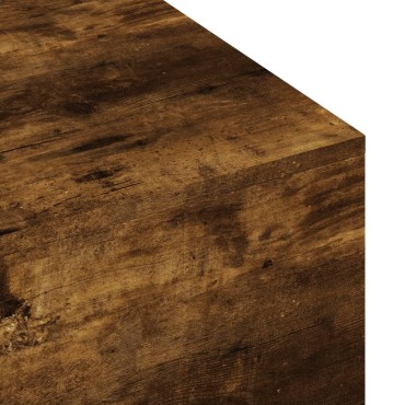 vidaXL Τραπεζάκι Σαλονιού Καπνιστή Δρυς 100x49,5x31cm Επεξεργ. Ξύλο 1 τεμ.