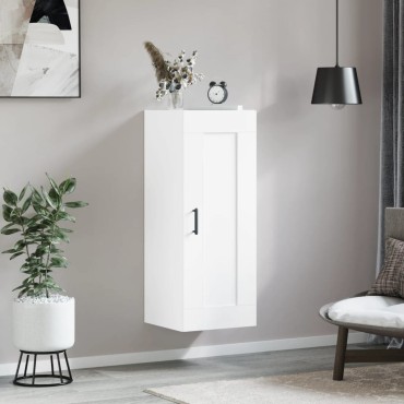 vidaXL Ντουλάπι Τοίχου Λευκό 34,5x34x90cm από Επεξεργασμένο Ξύλο 1 τεμ.