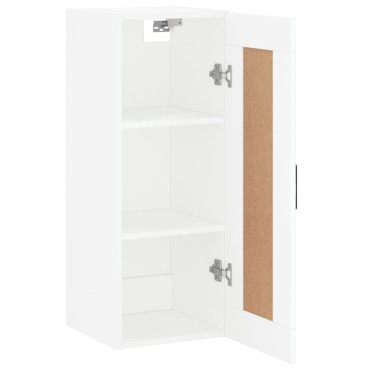vidaXL Ντουλάπι Τοίχου Λευκό 34,5x34x90cm από Επεξεργασμένο Ξύλο 1 τεμ.