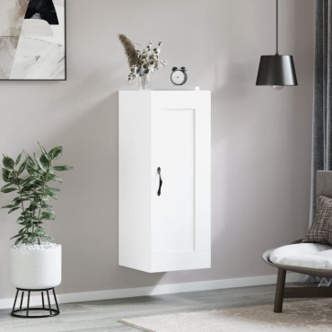 vidaXL Ντουλάπι Τοίχου Λευκό 34,5x34x90cm από Επεξεργασμένο Ξύλο 1 τεμ.