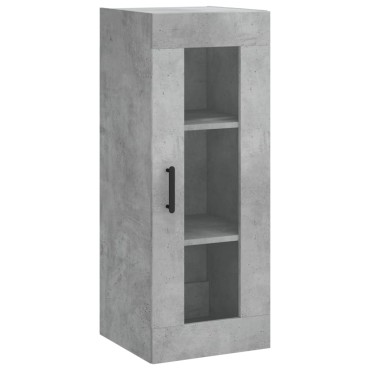 vidaXL Ντουλάπι Τοίχου Γκρι Σκυροδέματος 34,5x34x90cm 1 τεμ.