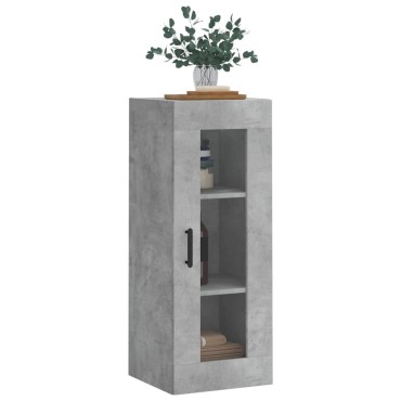 vidaXL Ντουλάπι Τοίχου Γκρι Σκυροδέματος 34,5x34x90cm 1 τεμ.