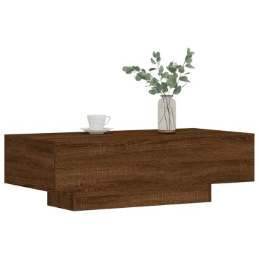 vidaXL Τραπεζάκι Σαλονιού Καφέ Δρυς 100x49,5x31cm Επεξεργ. Ξύλο 1 τεμ.