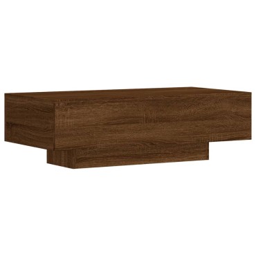 vidaXL Τραπεζάκι Σαλονιού Καφέ Δρυς 100x49,5x31cm Επεξεργ. Ξύλο 1 τεμ.