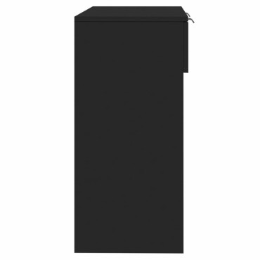 vidaXL Τραπέζι Κονσόλα Μαύρο 90x36x75cm Επεξεργασμένο Ξύλο 1 τεμ.