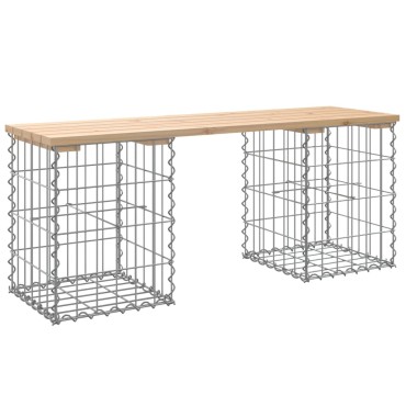 vidaXL Παγκάκι Κήπου Συρματοκιβώτιο 103x31x42cm από Μασίφ Ξύλο Πεύκου 1 τεμ.