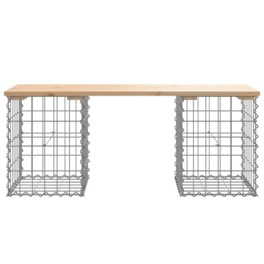vidaXL Παγκάκι Κήπου Συρματοκιβώτιο 103x31x42cm από Μασίφ Ξύλο Πεύκου 1 τεμ.