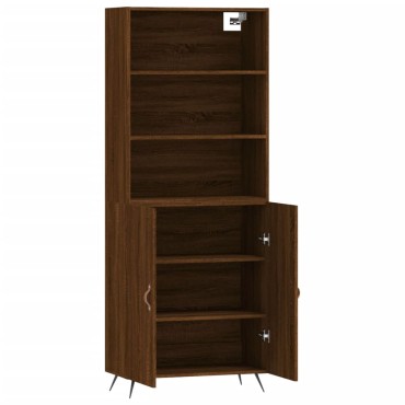 vidaXL Ντουλάπι Καφέ Δρυς 69,5x34x180cm από Επεξεργασμένο Ξύλο 1 τεμ.