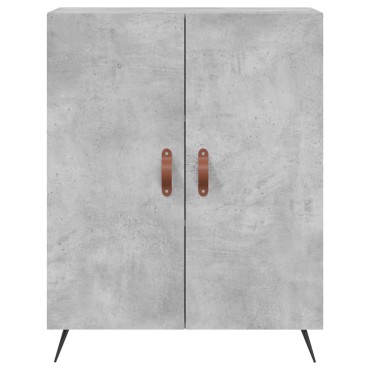 vidaXL Ντουλάπι Γκρι Σκυροδέματος 69,5x34x180cm Επεξεργασμένο Ξύλο 1 τεμ.