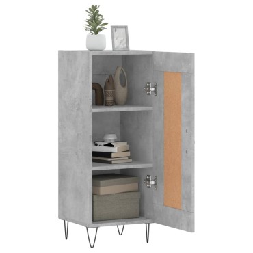 vidaXL Ντουλάπι Γκρι Σκυροδέματος 34,5x34x90cm Επεξεργασμένο Ξύλο 1 τεμ.