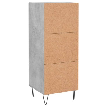 vidaXL Ντουλάπι Γκρι Σκυροδέματος 34,5x34x90cm Επεξεργασμένο Ξύλο 1 τεμ.
