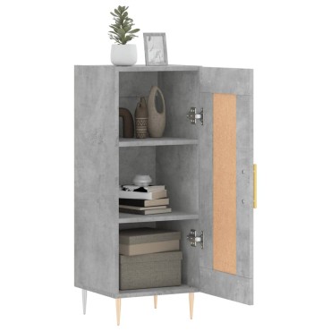 vidaXL Ντουλάπι Γκρι Σκυροδέματος 34,5x34x90cm Επεξεργασμένο Ξύλο 1 τεμ.