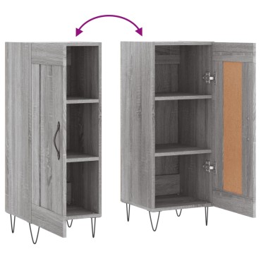 vidaXL Ντουλάπι Γκρι Sonoma 34,5x34x90cm από Επεξεργασμένο Ξύλο 1 τεμ.