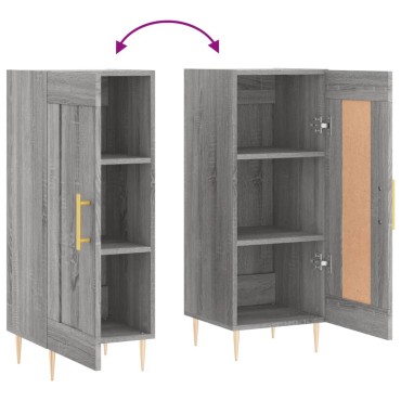 vidaXL Ντουλάπι Γκρι Sonoma 34,5x34x90cm από Επεξεργασμένο Ξύλο 1 τεμ.