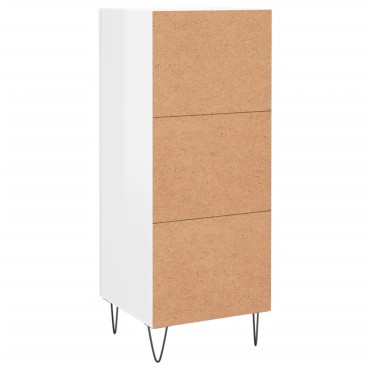 vidaXL Ντουλάπι Γυαλιστερό Λευκό 34,5x34x90cm Επεξεργασμένο Ξύλο 1 τεμ.