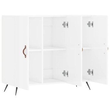vidaXL Ντουλάπι Γυαλιστερό Λευκό 90x34 x80cm Επεξεργασμένο Ξύλο 1 τεμ.
