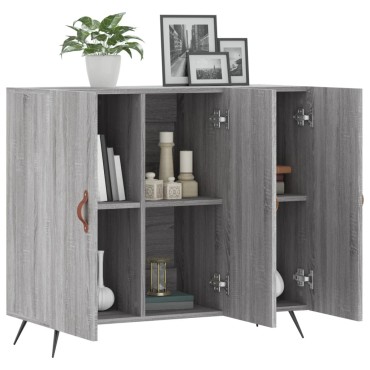 vidaXL Ντουλάπι Γκρι Sonoma 90x34x80cm από Επεξεργασμένο Ξύλο 1 τεμ.