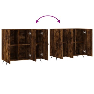 vidaXL Ντουλάπι Καπνιστή Δρυς 90x34x80cm Επεξεργασμένο Ξύλο 1 τεμ.