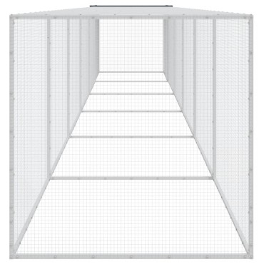 vidaXL Κοτέτσι - Κλουβί με Στέγη Ανθρακί 603x98x90 εκ. Γαλβαν. Ατσάλι