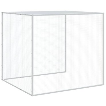 vidaXL Κοτέτσι - Κλουβί με Στέγη Αν. Γκρι 803x98x90 εκ. Γαλβαν. Ατσάλι