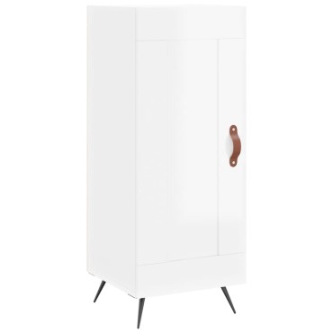 vidaXL Ντουλάπι Γυαλιστερό Λευκό 34,5x34x90cm Επεξεργασμένο Ξύλο 1 τεμ.