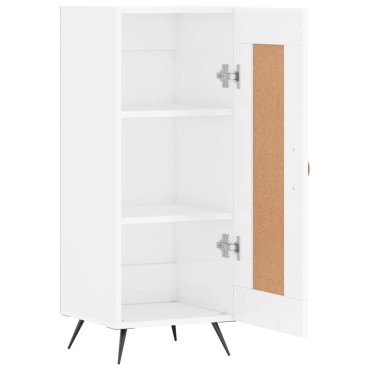 vidaXL Ντουλάπι Γυαλιστερό Λευκό 34,5x34x90cm Επεξεργασμένο Ξύλο 1 τεμ.