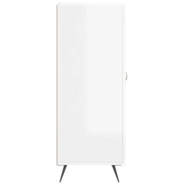 vidaXL Ντουλάπι Γυαλιστερό Λευκό 34,5x34x90cm Επεξεργασμένο Ξύλο 1 τεμ.