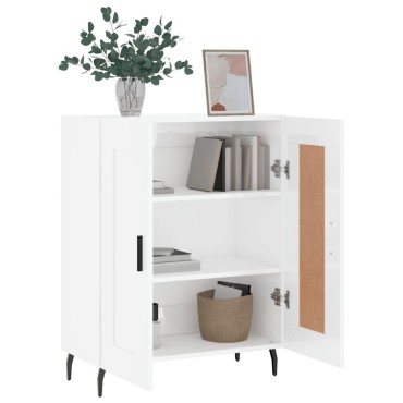 vidaXL Ντουλάπι Γυαλιστερό Λευκό 69,5x34x90cm Επεξεργασμένο Ξύλο 1 τεμ.