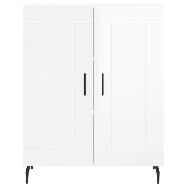 vidaXL Ντουλάπι Γυαλιστερό Λευκό 69,5x34x90cm Επεξεργασμένο Ξύλο 1 τεμ.