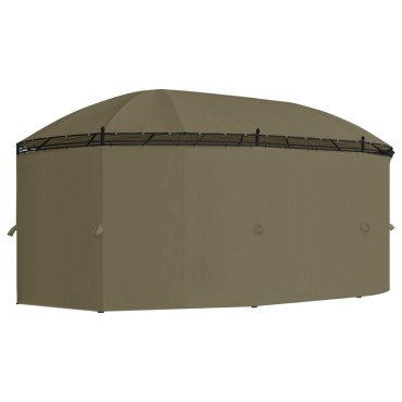 vidaXL Κιόσκι με Κουρτίνες Taupe 520 x 349 x 255 εκ. 180 γρ./μ²