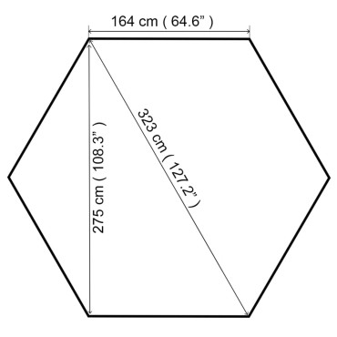 vidaXL Κιόσκι Κήπου Λευκό 323 x 275 x 265 εκ. 180 γρ./μ²