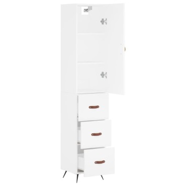 vidaXL Ντουλάπι Λευκό 34,5x34x180cm από Επεξεργασμένο Ξύλο 1 τεμ.