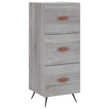 vidaXL Μπουφές Sonoma Γκρι 34,5x34x180cm από Επεξεργασμένο Ξύλο 1 τεμ.