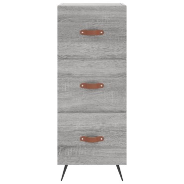 vidaXL Μπουφές Sonoma Γκρι 34,5x34x180cm από Επεξεργασμένο Ξύλο 1 τεμ.
